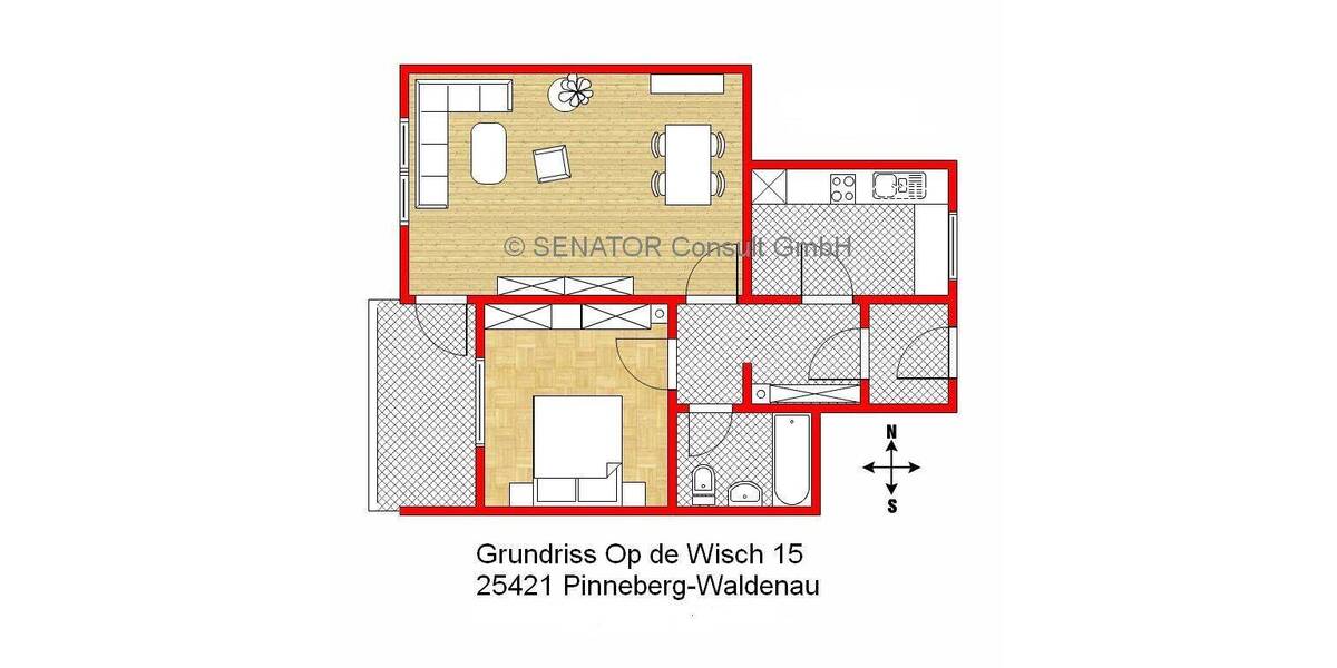 Etagenwohnung Pinneberg-Waldenau Waldenau - 2 Zimmer, 165.000&euro; | Angebot:26044265