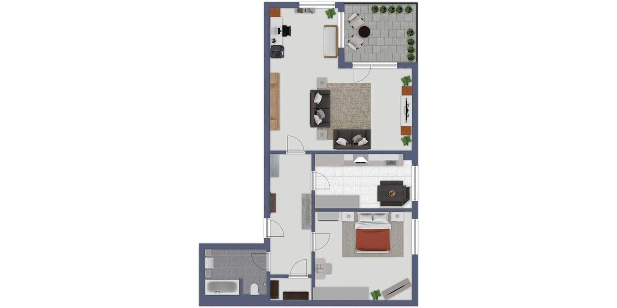 Etagenwohnung Hamburg Billstedt - 2 Zimmer, 59 m&sup2;, 265.000&euro; | Angebot:25671350