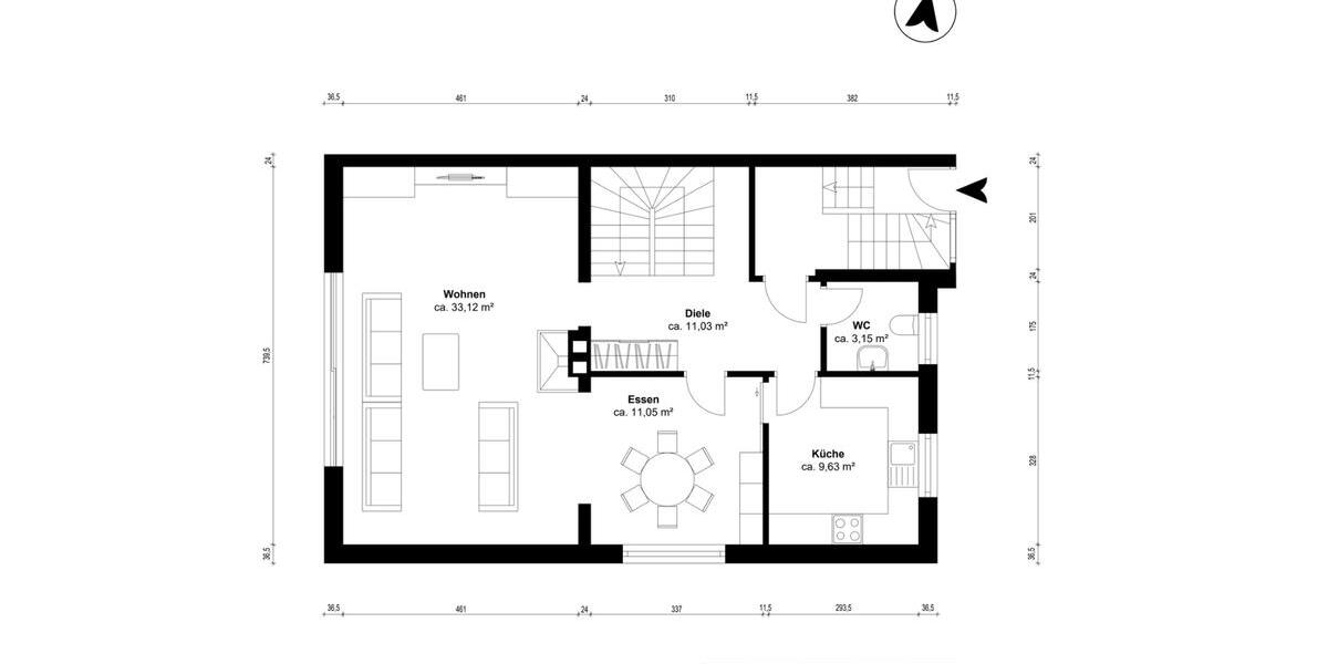 Terrassenwohnung Hamburg Wandsbek - 5 Zimmer, 140 m&sup2;, 770.000&euro; | Angebot:25538373
