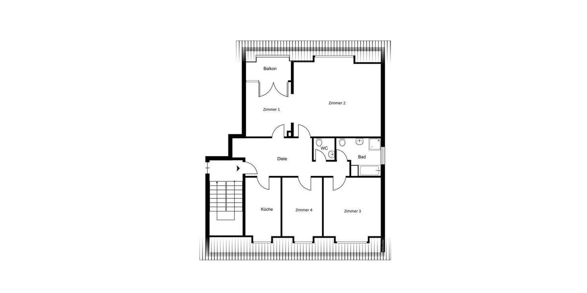 Etagenwohnung Hamburg Wellingsbüttel - 4 Zimmer, 102 m&sup2;, 449.000&euro; | Angebot:25701318