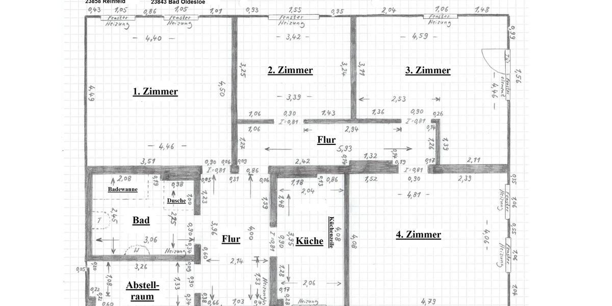 Etagenwohnung Bad Oldesloe - 4 Zimmer, 103 m&sup2;, 1.288&euro; | Angebot:25623302