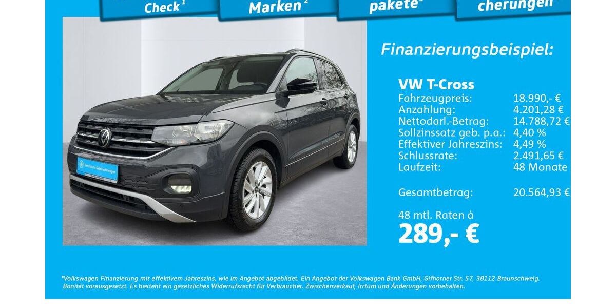 VW T-Cross 60.377 km 18.990 &euro; Glinde 21509