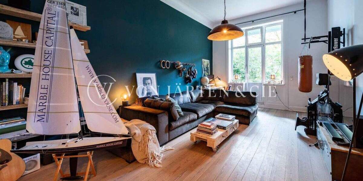 Etagenwohnung Hamburg Eppendorf - 6 Zimmer, 189 m&sup2;, 2.100.000&euro; | Angebot:25671900
