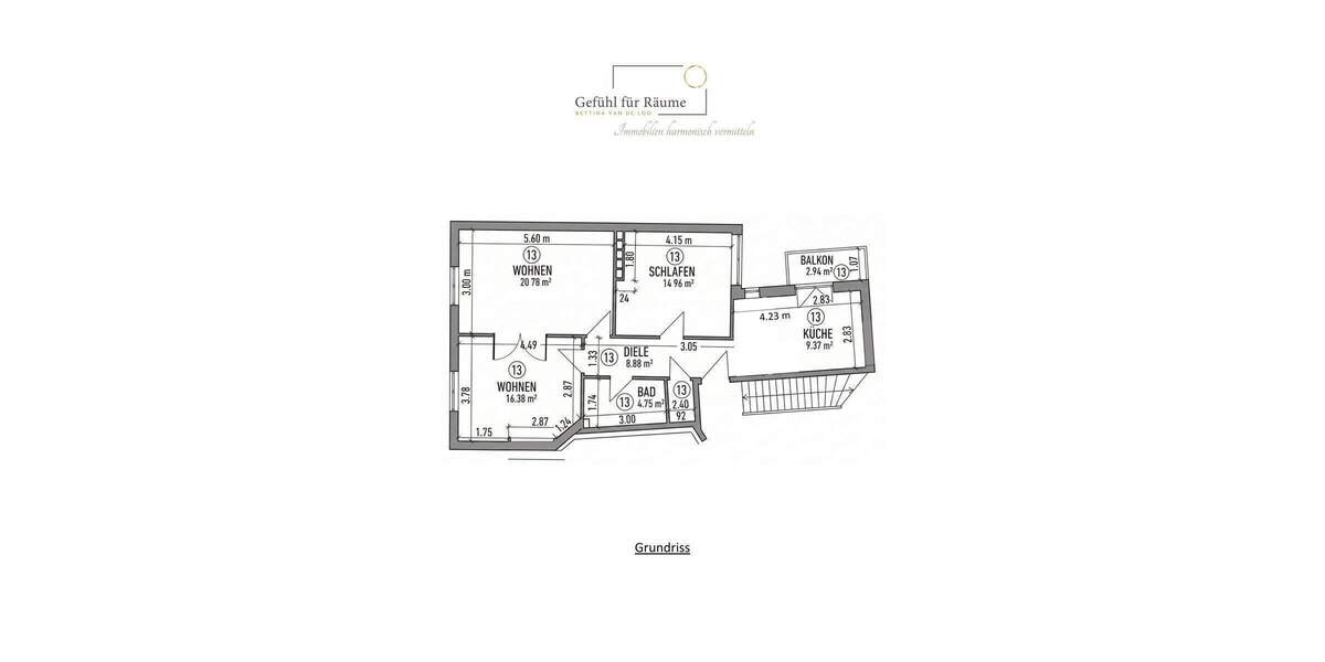Etagenwohnung Hamburg Winterhude - 3 Zimmer, 79 m&sup2;, 645.000&euro; | Angebot:25680519