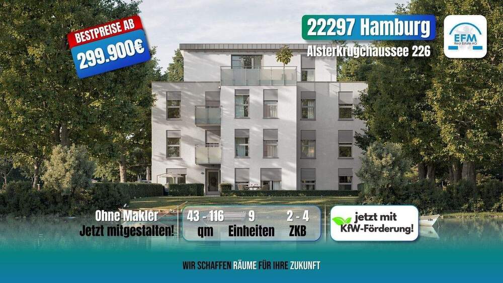 Etagenwohnung Hamburg Alsterdorf - 3 Zimmer, 719.900&euro; | Angebot:25928517