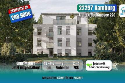 Wohnung Hamburg Alsterdorf - 3 Zimmer, 719.900&euro; | Angebot:25928517