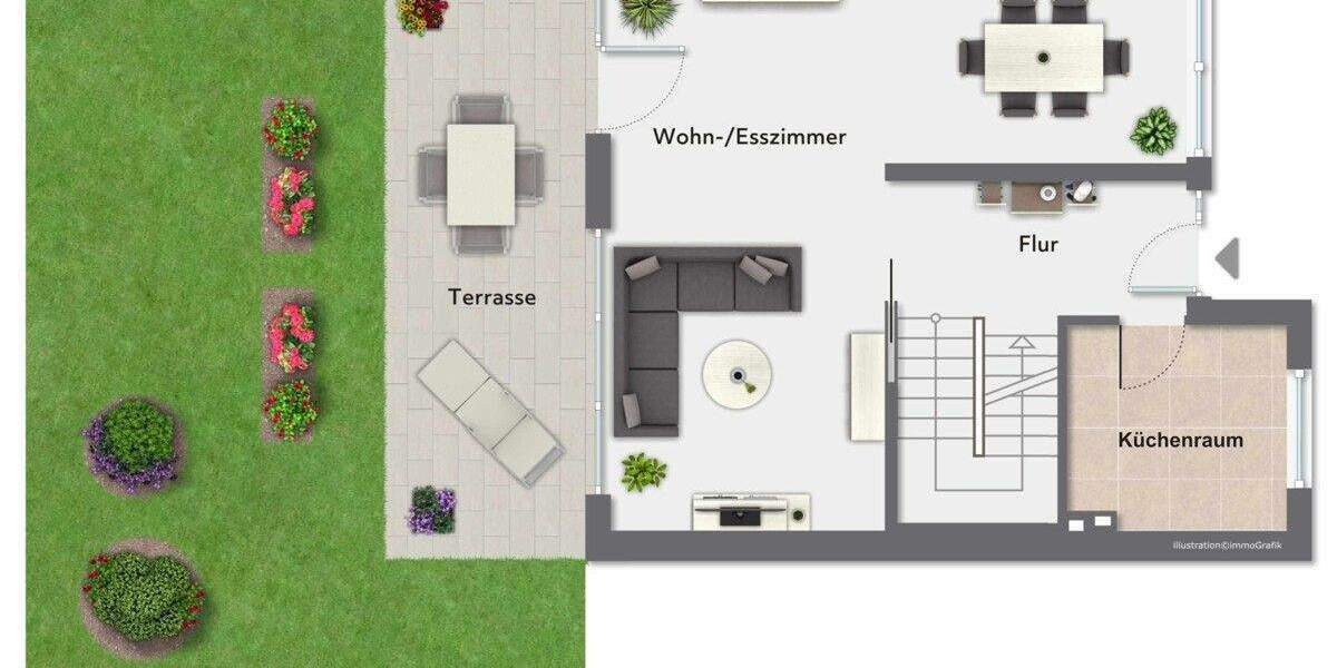 Reihenendhaus Norderstedt Harksheide - 3 Zimmer, 89 m&sup2;, 449.000&euro; | Angebot:25776045