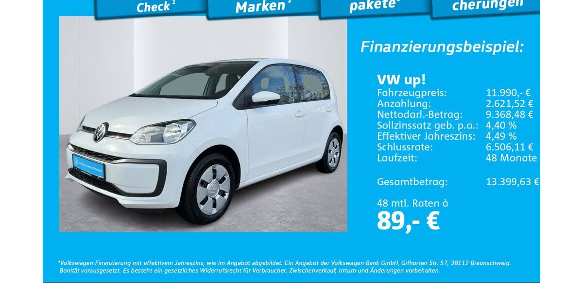 VW up! 44.994 km 11.990 &euro; Glinde 21509