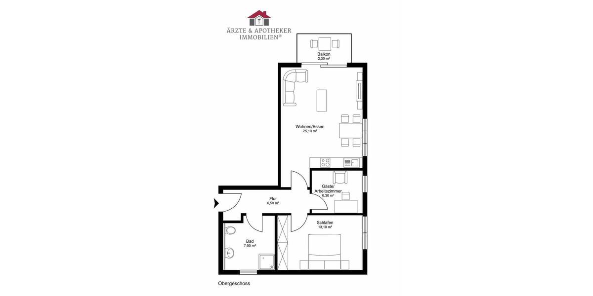 Etagenwohnung Hamburg Sasel Sasel - 2 Zimmer, 60 m&sup2;, 485.000&euro; | Angebot:25928498
