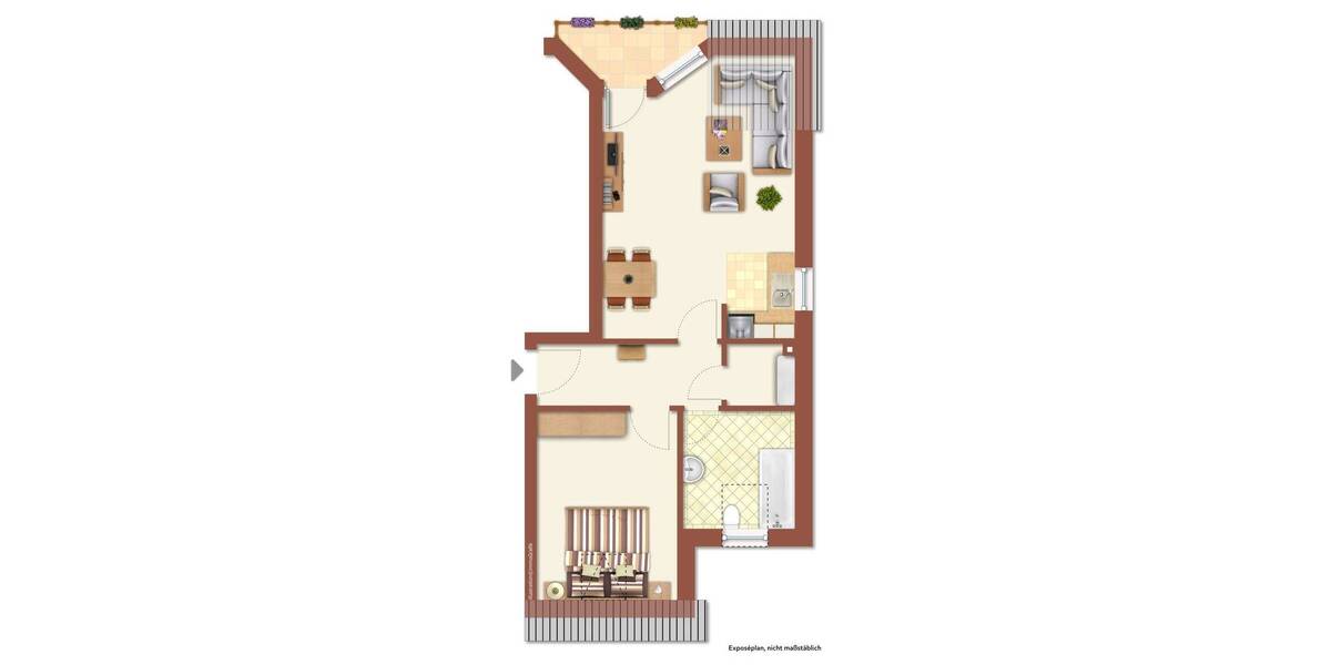 Etagenwohnung Norderstedt Harksheide - 2 Zimmer, 49 m&sup2;, 229.500&euro; | Angebot:25778834