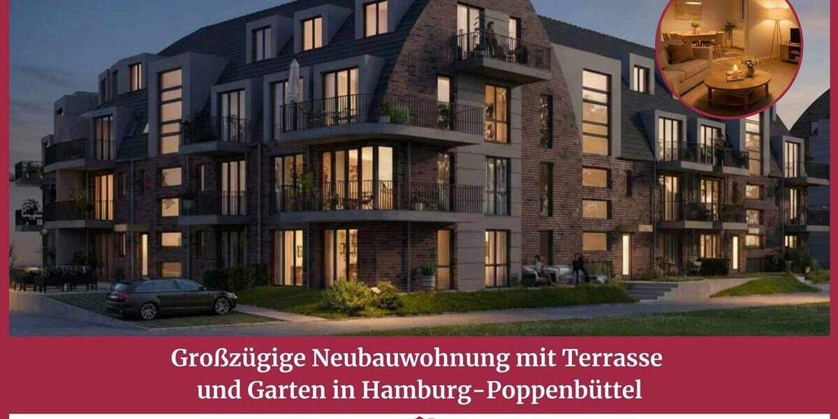 Etagenwohnung Hamburg Poppenbüttel - 2 Zimmer, 95 m&sup2;, 689.000&euro; | Angebot:25821082