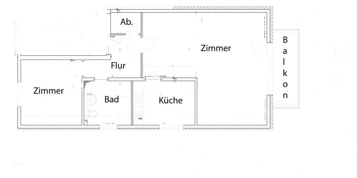 Etagenwohnung Wentorf bei Hamburg - 2 Zimmer, 75 m&sup2;, 1.115&euro; | Angebot:25998970