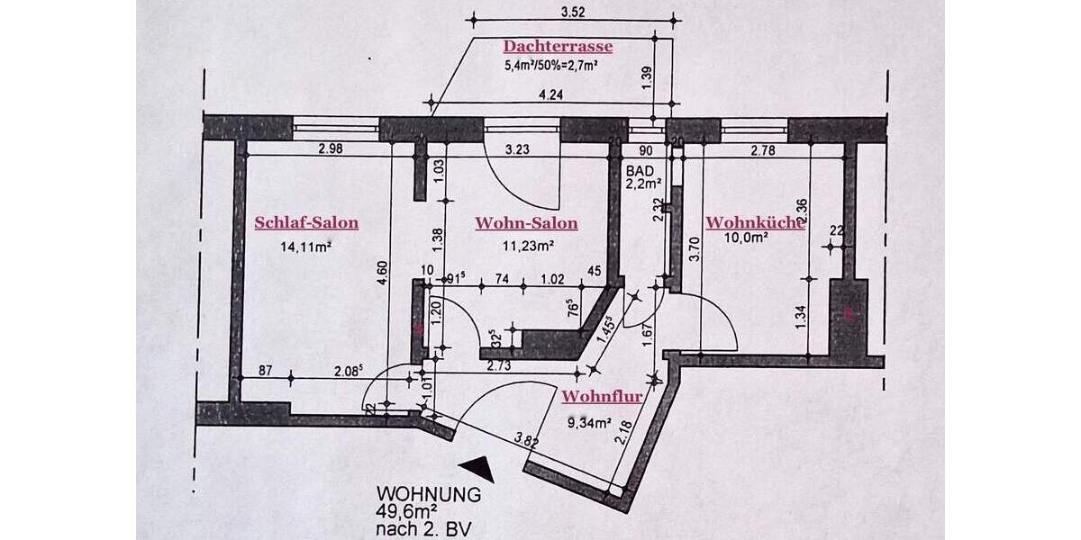 Etagenwohnung Hamburg Hoheluft-West - 2 Zimmer, 49 m&sup2;, 429.000&euro; | Angebot:25927320
