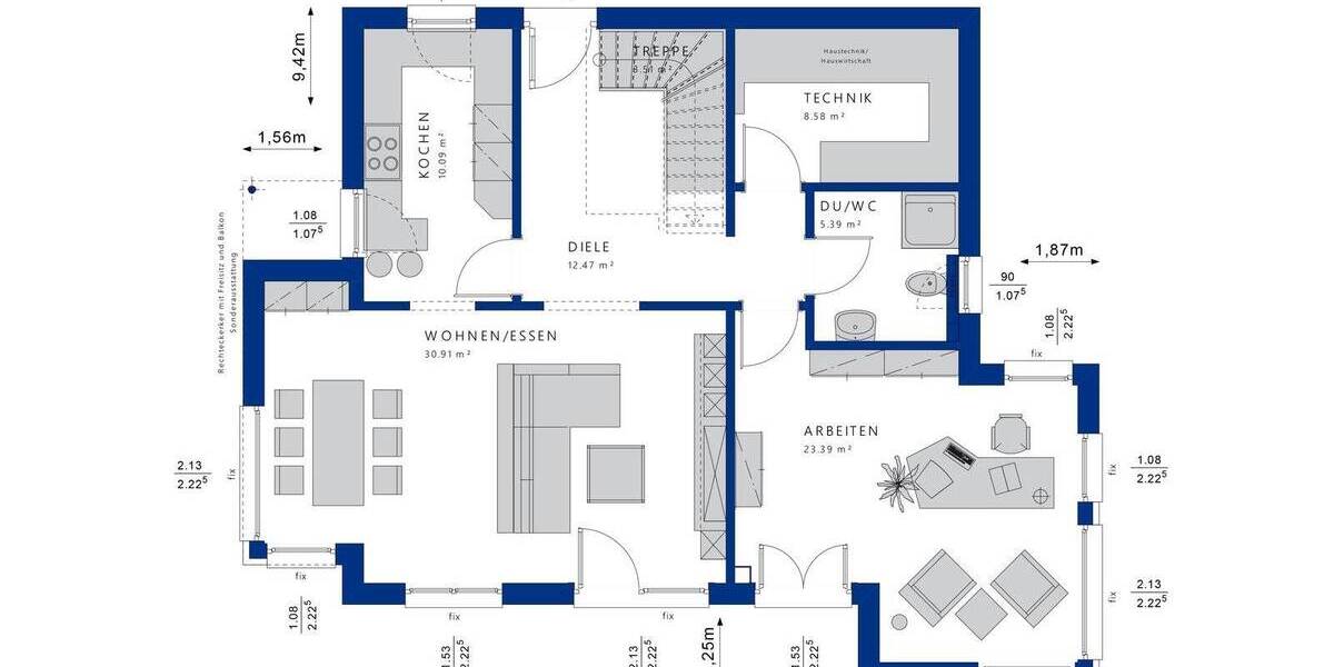 Einfamilienhaus Wohltorf - 5 Zimmer, 160 m&sup2;, 898.600&euro; | Angebot:26015667