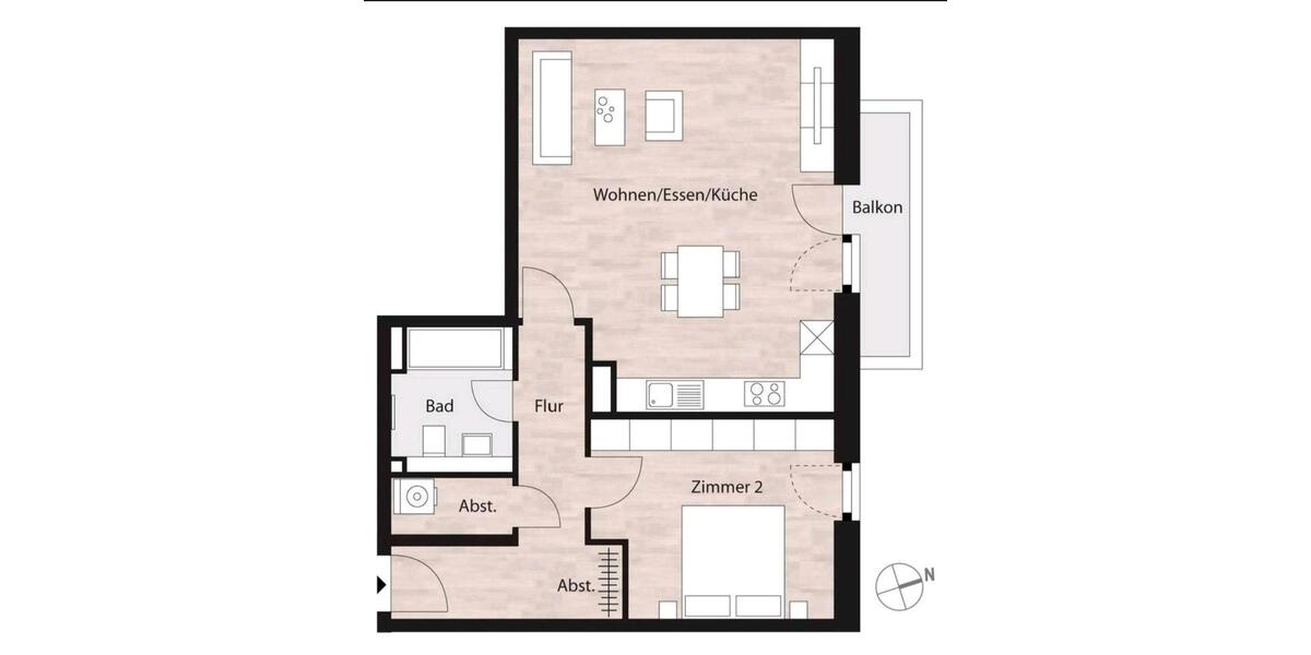 Etagenwohnung Hamburg Wandsbek - 2 Zimmer, 67 m&sup2;, 1.159&euro; | Angebot:25930900