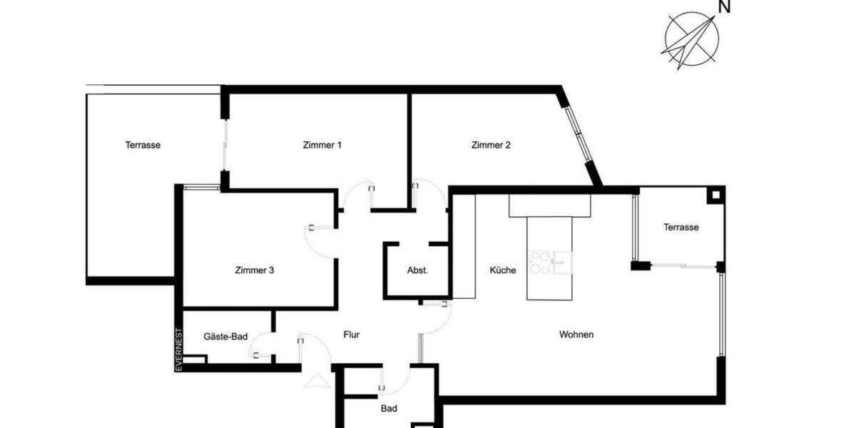 Etagenwohnung Hamburg Winterhude - 4 Zimmer, 115 m&sup2;, 840.000&euro; | Angebot:25799882