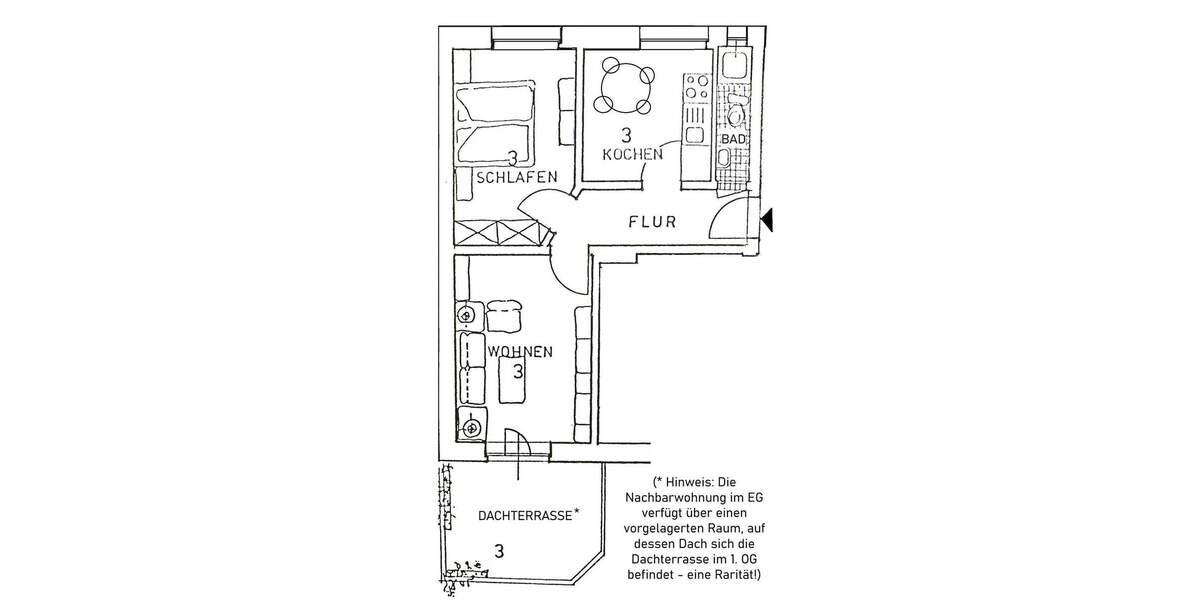 Etagenwohnung Hamburg Hoheluft-Ost - 2 Zimmer, 395.000&euro; | Angebot:25746587