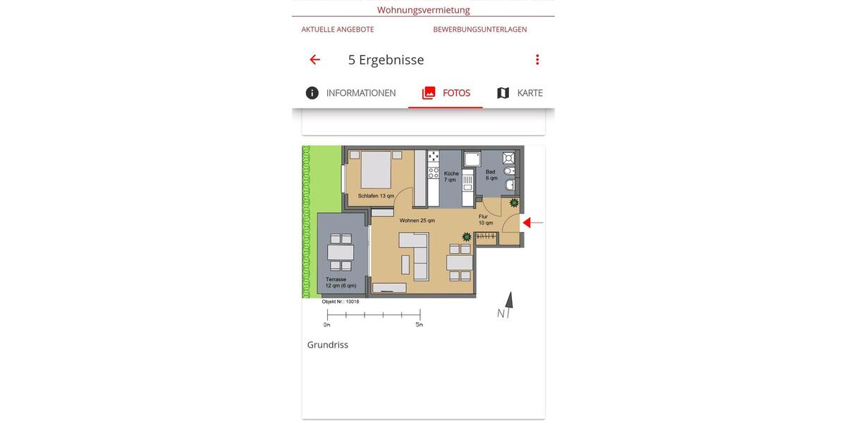 Hochparterre Hamburg Wandsbek - 2 Zimmer, 61 m&sup2;, 1.176&euro; | Angebot:26001538