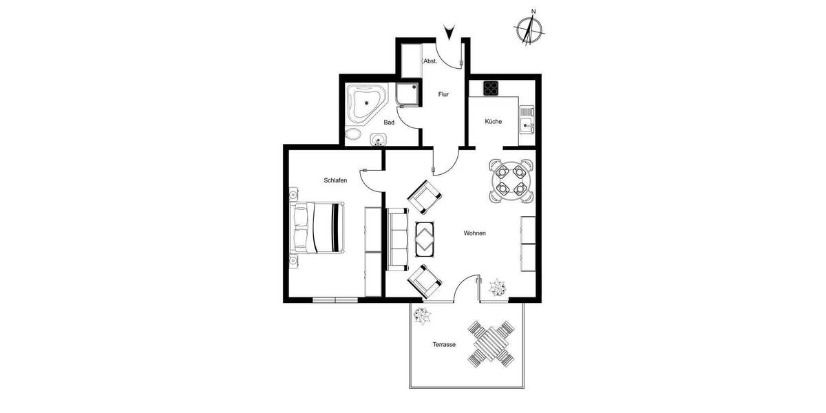Etagenwohnung Wentorf - 2 Zimmer, 64 m&sup2;, 298.000&euro; | Angebot:25728834