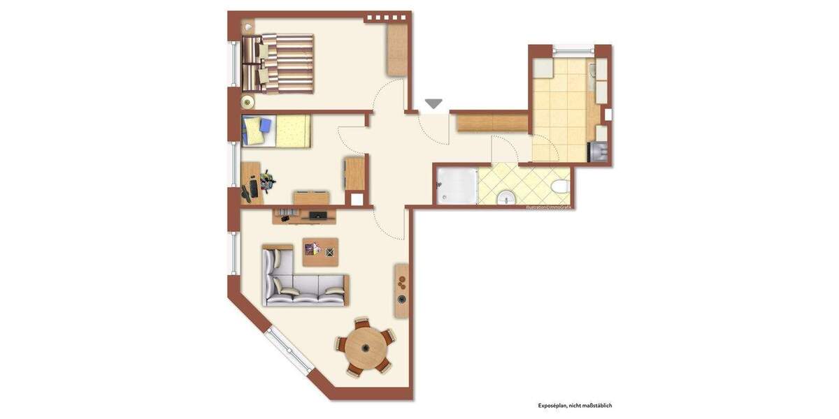 Etagenwohnung Hamburg Eilbek - 3 Zimmer, 65 m&sup2;, 299.000&euro; | Angebot:25695979