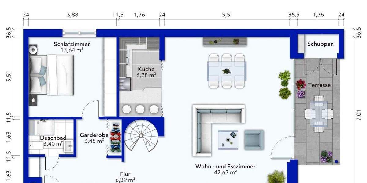 Etagenwohnung Hamburg Bramfeld - 3 Zimmer, 118 m&sup2;, 479.000&euro; | Angebot:25687268
