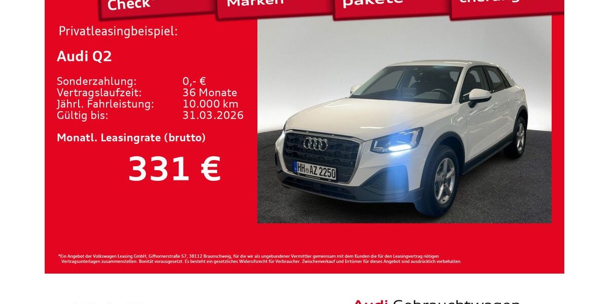 Audi Q2 1.890 km 26.440 &euro; Hamburg 20537