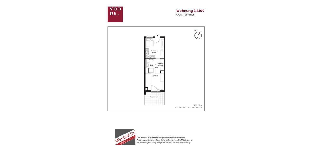 Etagenwohnung Hamburg Wandsbek - 1 Zimmer, 34 m&sup2;, 824&euro; | Angebot:25652018