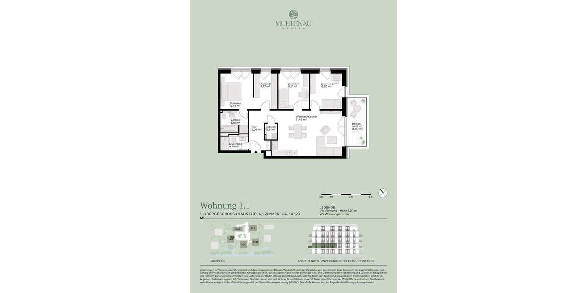 Etagenwohnung Pinneberg - 4 Zimmer, 102 m&sup2;, 599.000&euro; | Angebot:25726599