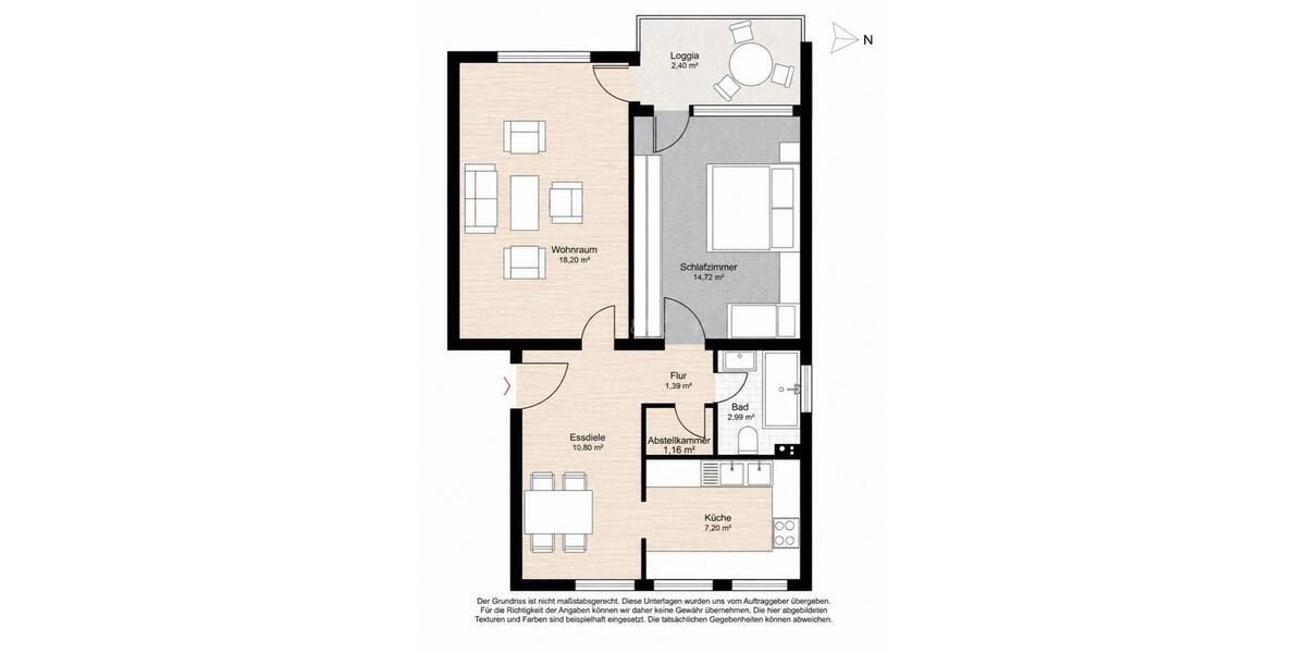 Etagenwohnung Norderstedt Garstedt - 2 Zimmer, 58 m&sup2;, 900&euro; | Angebot:26338057