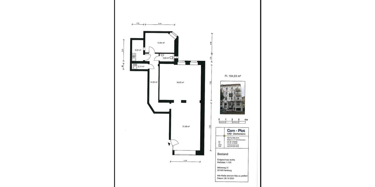 Gewerbeobjekt Hamburg Rotherbaum - 2.912&euro; | Angebot:26000050