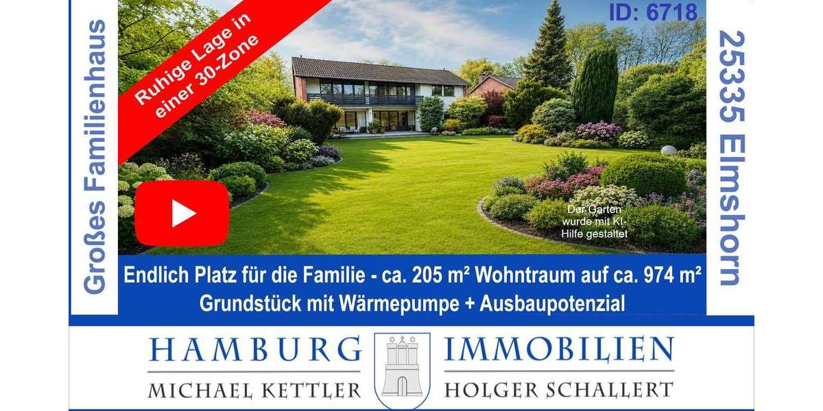 Einfamilienhaus Elmshorn Hainholz - 6.5 Zimmer, 206 m&sup2;, 499.000&euro; | Angebot:26521365