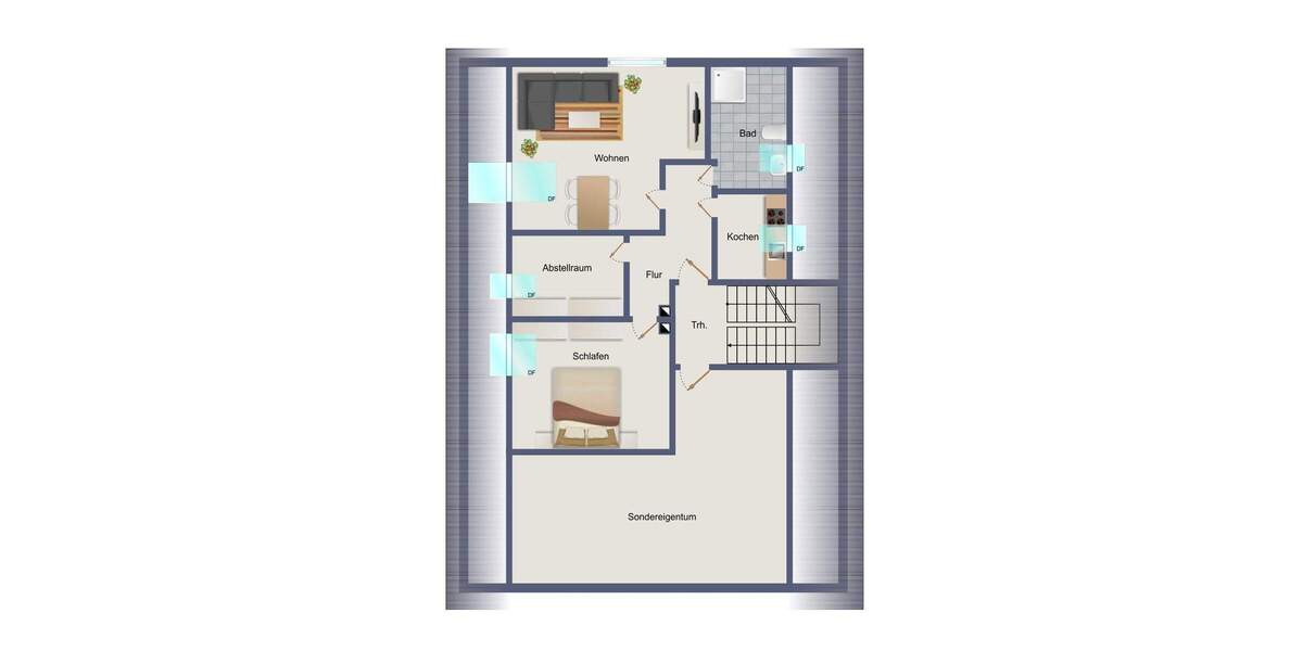 Etagenwohnung Halstenbek - 2 Zimmer, 56 m&sup2;, 299.000&euro; | Angebot:25667880