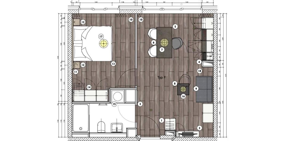 Etagenwohnung Hamburg Hamburg-Mitte - 2 Zimmer, 47 m&sup2;, 1.154&euro; | Angebot:26083383