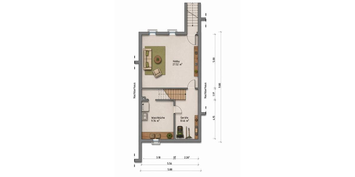 Reihenhaus Norderstedt - 3.5 Zimmer, 113 m&sup2;, 395.000&euro; | Angebot:26663394