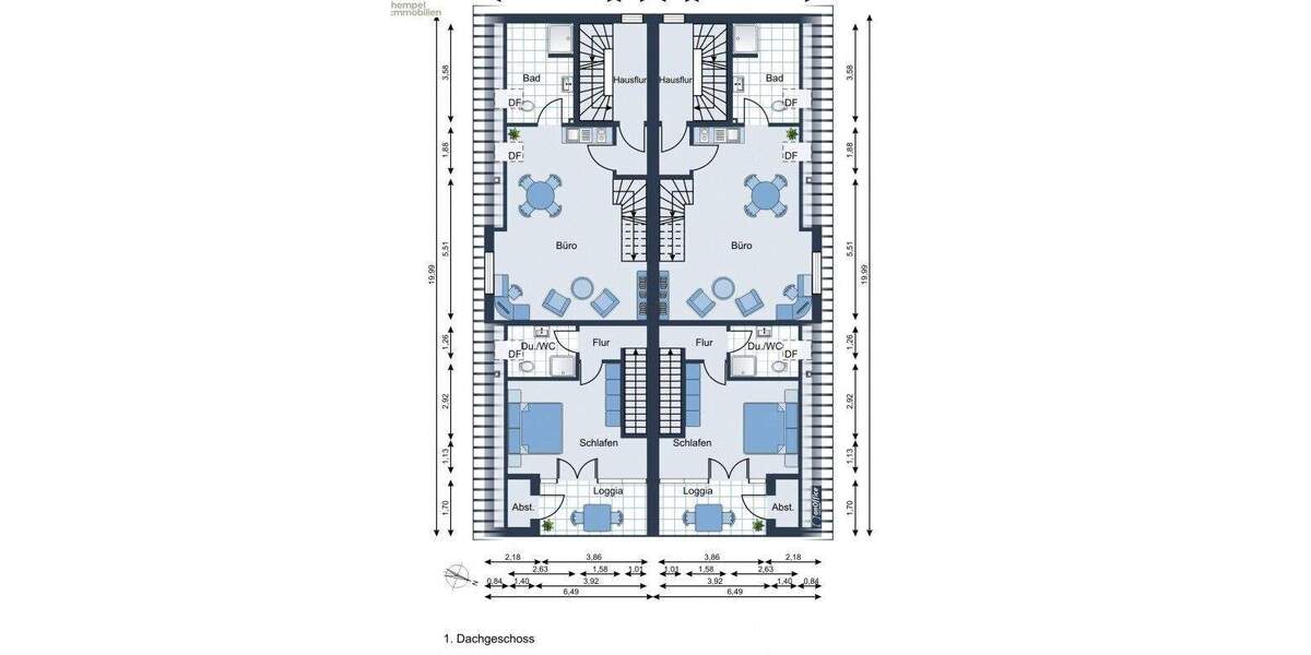 Gewerbeobjekt Hamburg Sasel - 2 Zimmer, 62 m&sup2;, 275.000&euro; | Angebot:25695555