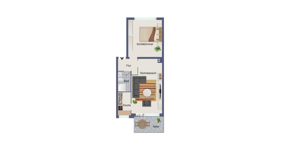 Etagenwohnung Hamburg / Borgfelde Borgfelde - 2 Zimmer, 47 m&sup2;, 189.000&euro; | Angebot:25996364
