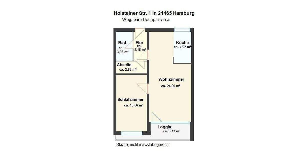 Etagenwohnung Reinbek - 2 Zimmer, 55 m&sup2;, 169.000&euro; | Angebot:25747573