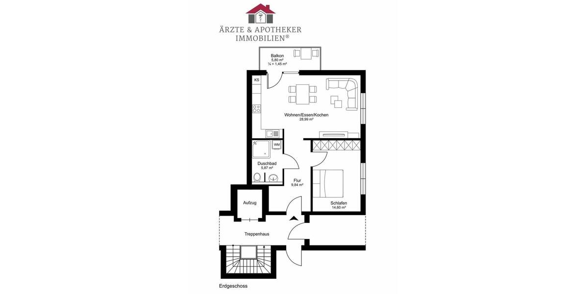 Etagenwohnung Leezen - 2 Zimmer, 60 m&sup2;, 264.900&euro; | Angebot:25939270