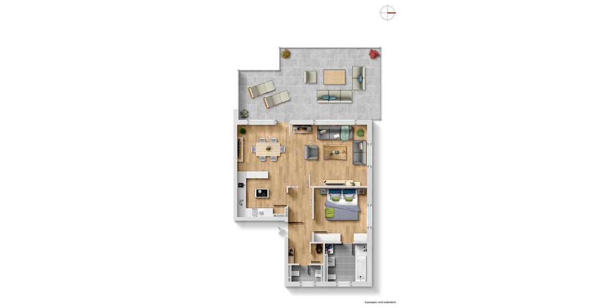 Etagenwohnung Hamburg Groß Borstel - 2 Zimmer, 84 m&sup2;, 1.179&euro; | Angebot:25718735