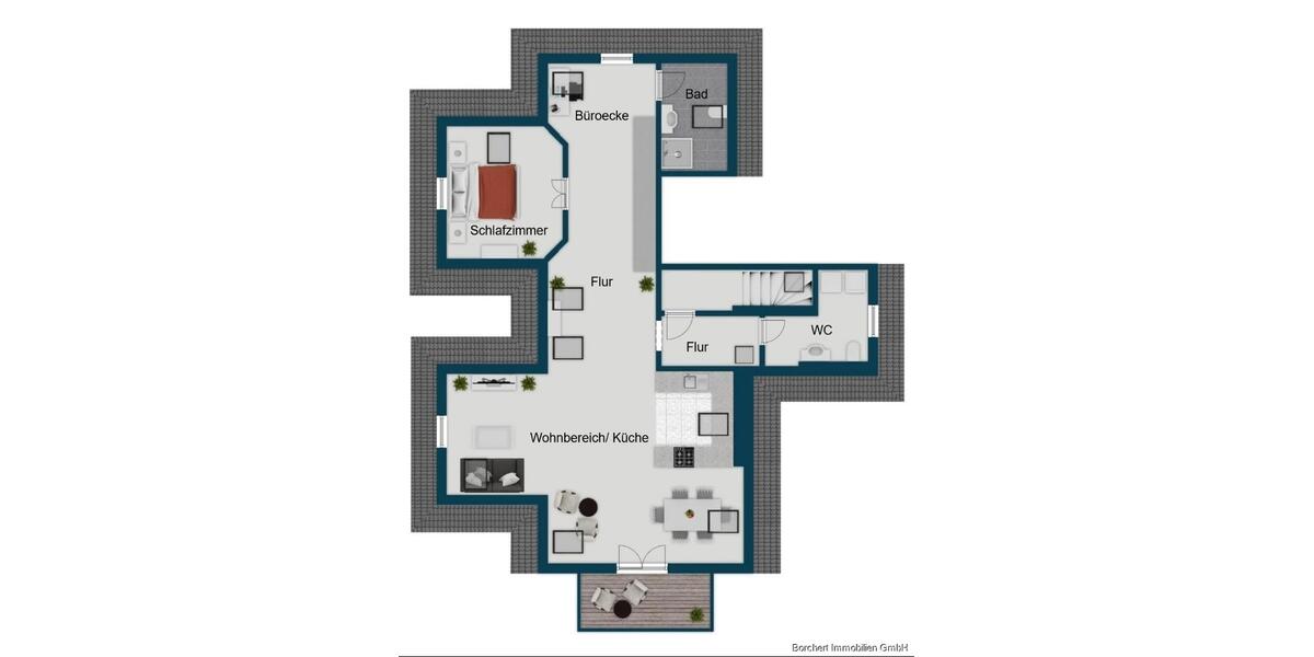 Dachgeschoßwohnung Uetersen - 2 Zimmer, 75 m&sup2;, 2.400&euro; | Angebot:26715463