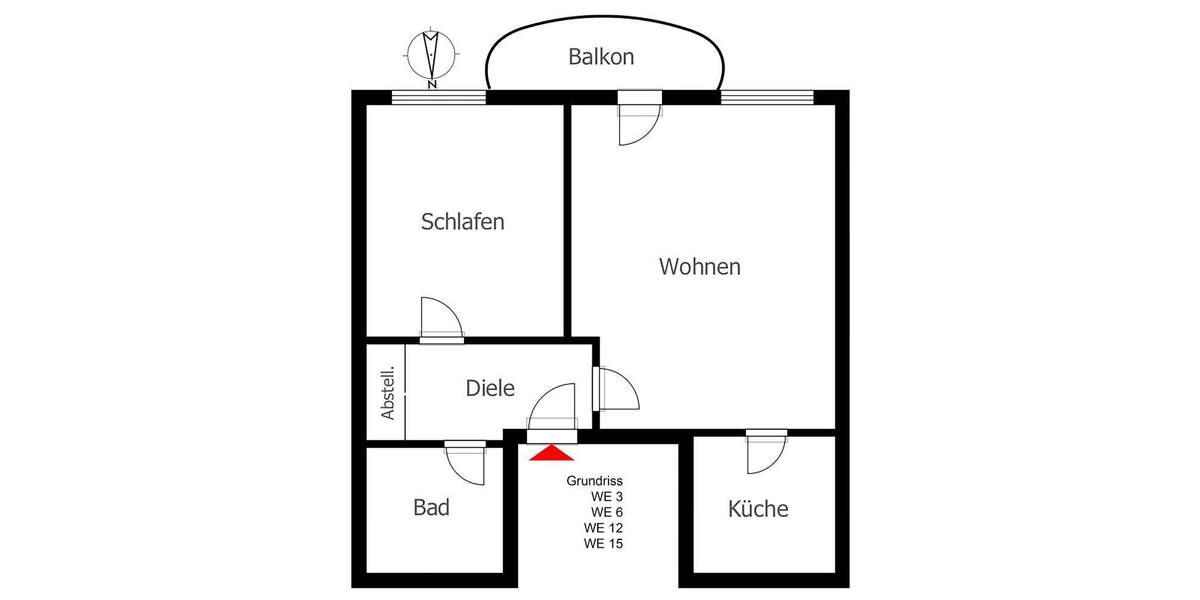 Etagenwohnung Trittau - 2 Zimmer, 58 m&sup2;, 229.000&euro; | Angebot:25673315
