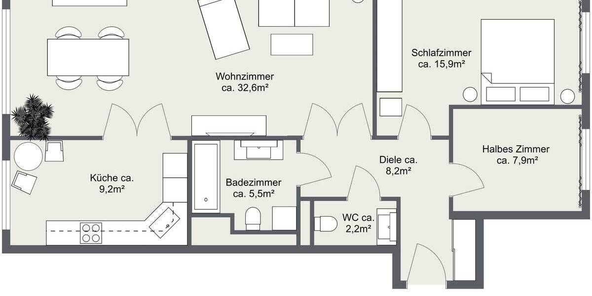 Etagenwohnung Hamburg Ottensen - 2 Zimmer, 79 m&sup2;, 675.000&euro; | Angebot:26026602