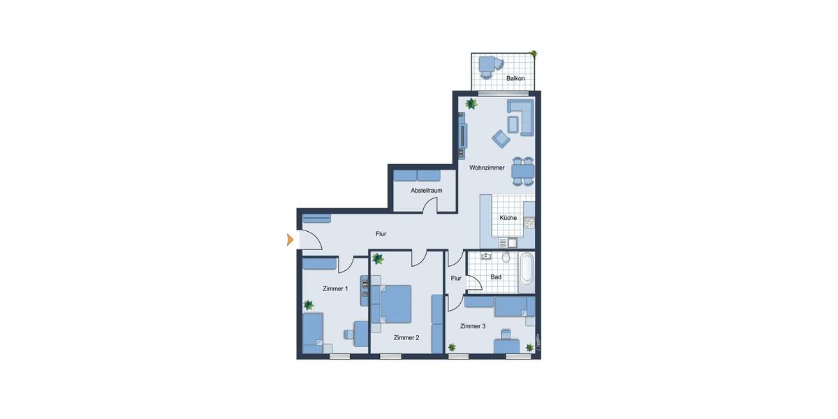Etagenwohnung Norderstedt Harksheide - 4 Zimmer, 96 m&sup2;, 1.395&euro; | Angebot:26037494