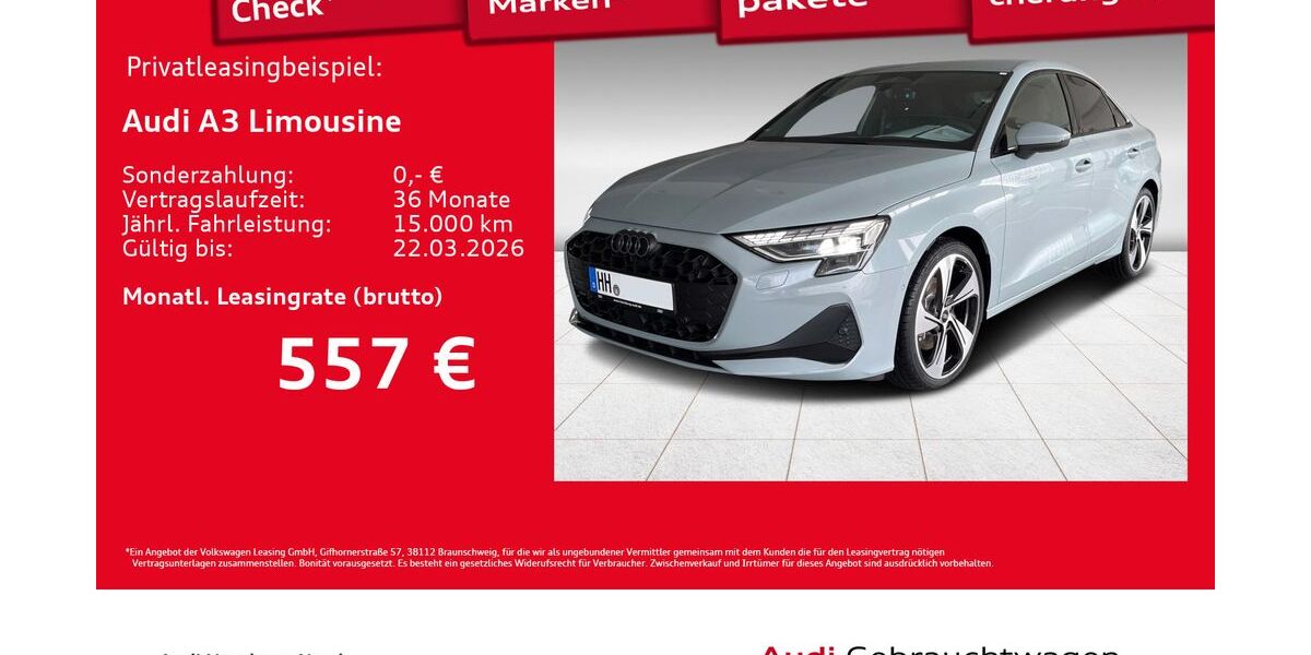 Audi A3 1.899 km 42.420 &euro; Hamburg 22419