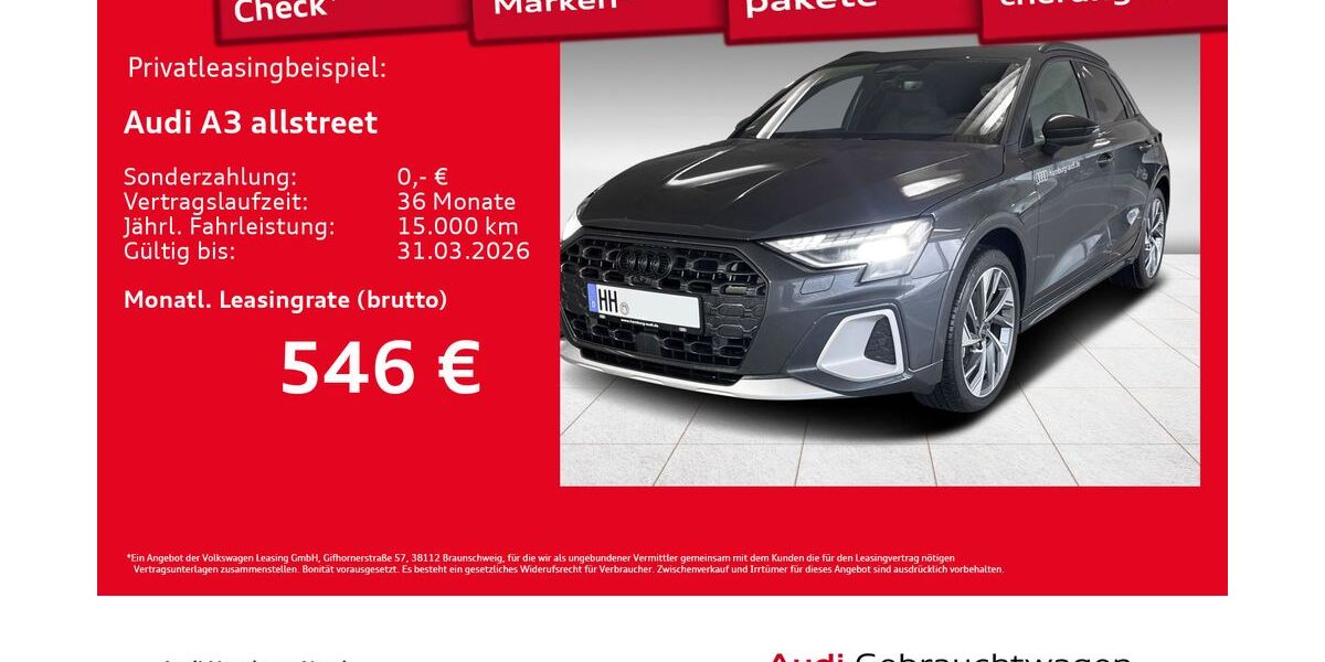 Audi A3 1.899 km 42.840 &euro; Hamburg 22419