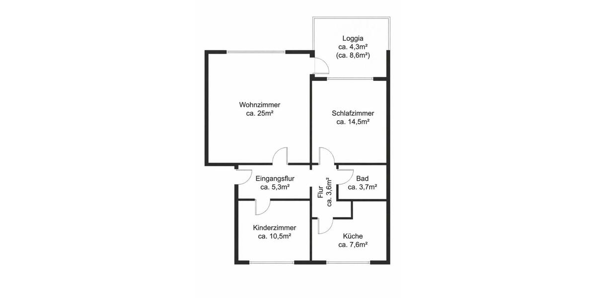 Etagenwohnung Hamburg Lohbrügge - 3 Zimmer, 75 m&sup2;, 310.000&euro; | Angebot:25871559
