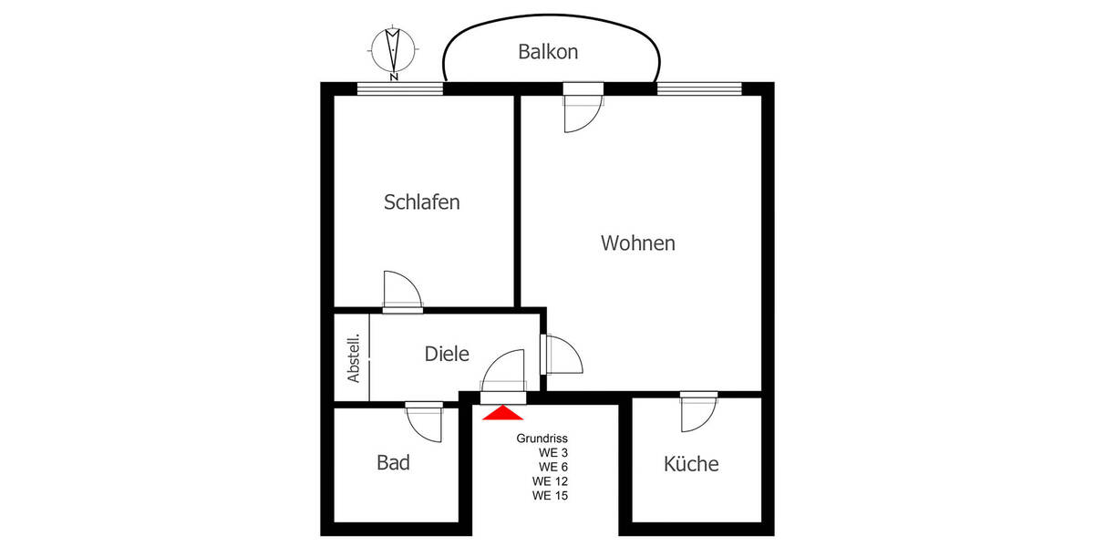 Etagenwohnung Trittau - 2 Zimmer, 58 m&sup2;, 229.000&euro; | Angebot:25673315