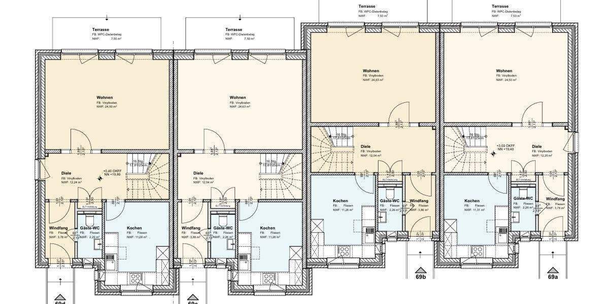Reihenmittelhaus Oststeinbek - 5 Zimmer, 137 m&sup2;, 640.000&euro; | Angebot:25672579