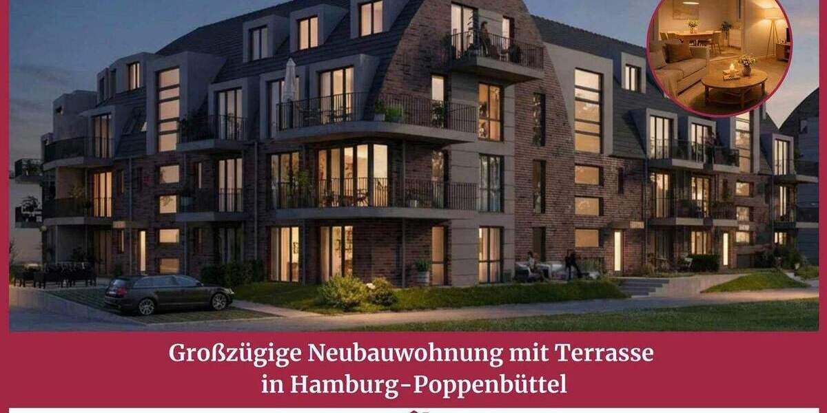 Etagenwohnung Hamburg Poppenbüttel - 2 Zimmer, 88 m&sup2;, 619.000&euro; | Angebot:25821084