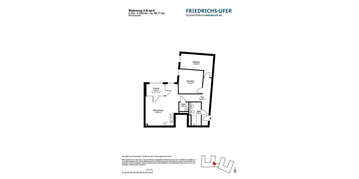 Etagenwohnung Pinneberg - 3 Zimmer, 87 m&sup2;, 1.345&euro; | Angebot:25646509